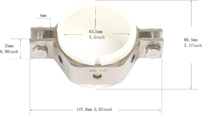 QiiMii 2.5" Hexagon Tube Hanger Stainless Steel SS304 - Image 6