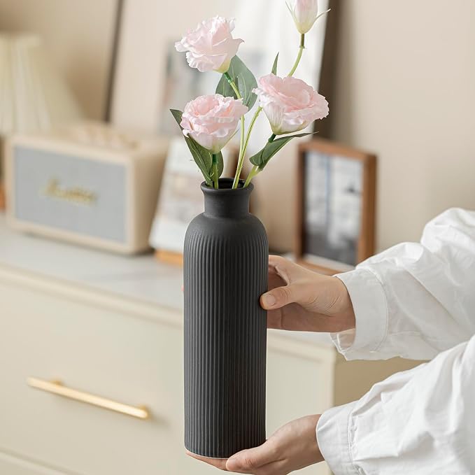Modern Ceramic Vase Set, 3-Piece Decorative Vases - Image 6