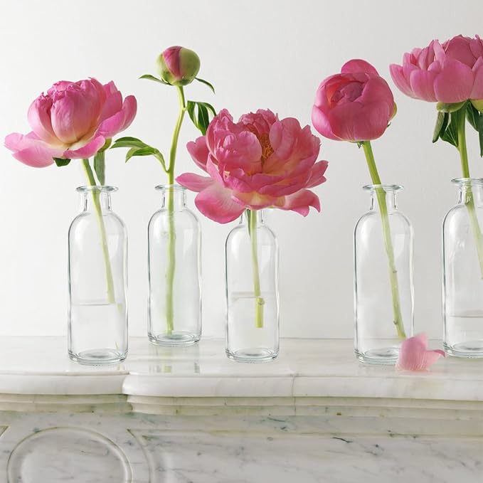 Clear Glass Bud Vase, 20 Pack 8 Oz Living Bud Vases, Small Vases - Image 5