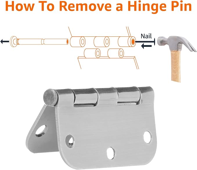 Amazon Basics Rounded Interior Door Hinges - Image 4