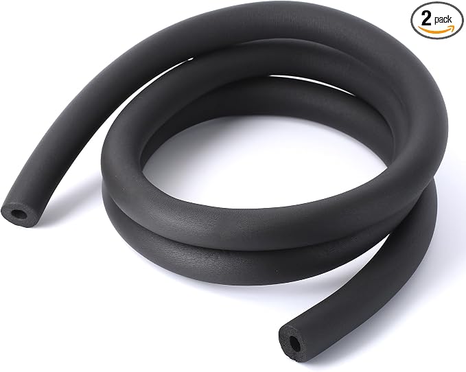 2 Pieces 5/8" I.D. Pipe Insulation Foam Tube, 5/8" ID x 1/2" Thick. x 1-5/8" OD by binifiMux