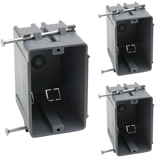 HXH 1-Gang 18 Cu.in. PVC New Work Electrical Outlet Box by HUIXHAO