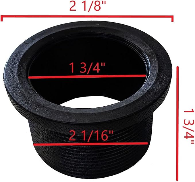 Shower Drain Gasket Plastic Threaded Fitting Seal Adapter - Image 2