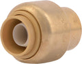SharkBite 3/8 Inch Push Cap, Push to Connect Brass Plumbing Fitting, PEX Pipe by SharkBite