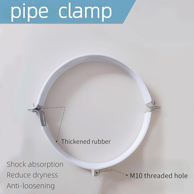 2 Sets 12 Inch Premium Hose Pipe Clamp，Heavy Duty Galvanized Iron Stove Pipe - Image 3