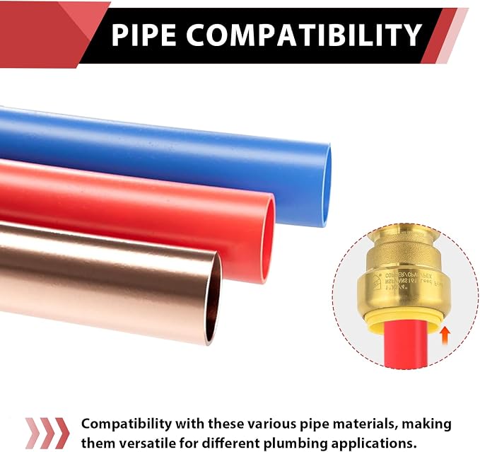 2piece EFIELD 1 Inch Straight Coupling Push-Fit Fitting | Connect Pex, CPVC - Image 6