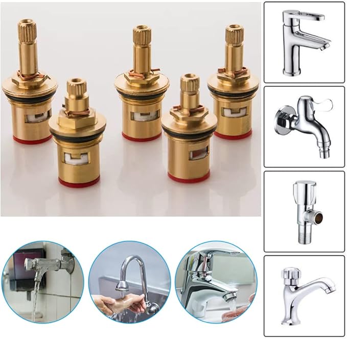 Faucet Ceramic Stem Cartridge Valve, G1/2" Brass Tap Ceramic Disc Cartridge - Image 6