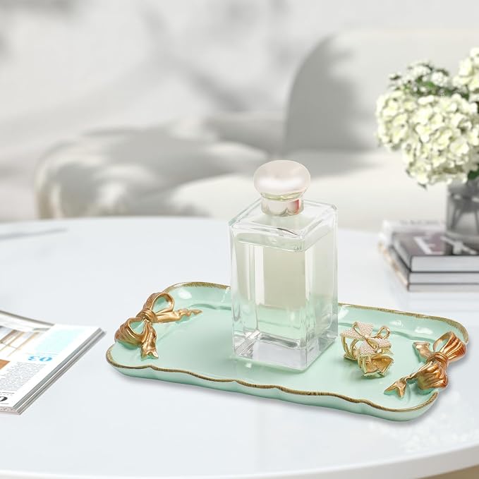 Warmtree Bow Jewelry Tray, Coquette Trinket Dish, Vanity Decor | Decorative Tray - Image 4