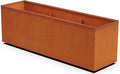 Large Rectangular Planters for Outdoor Plants | 72 Inch Corten Steel Planter & by Plantercraft