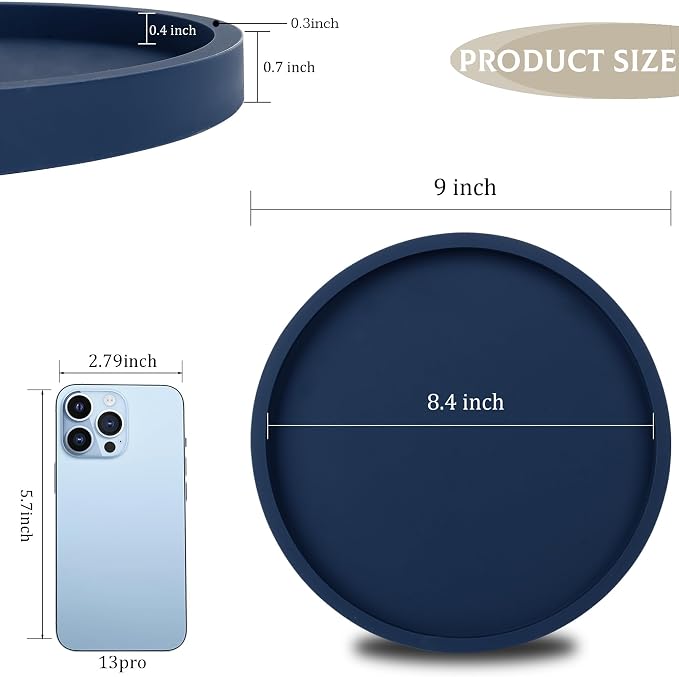 Silicone Bathroom Tray Coffee Table Decor Perfume Organizer, Waterproof - Image 6