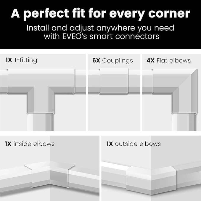Cord Covers for Wires on Wall - 150in Cable Management Cable Hider - Cord - Image 5