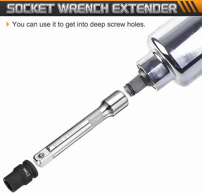 HARFINGTON 1pcs Socket Extension Bar 1/2" Drive 5" Long Extension Bars Impact - Image 5