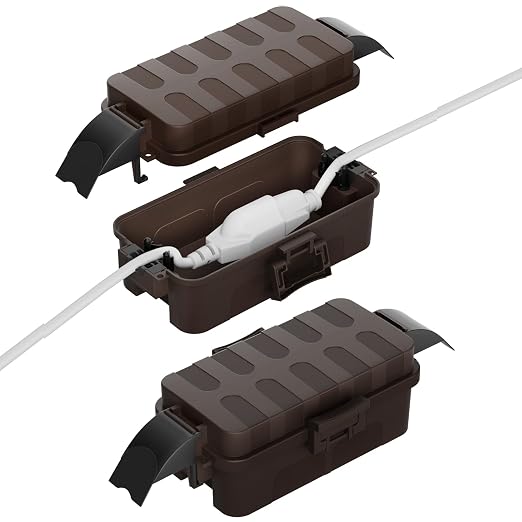 2 Pack IP55 Small Outdoor Electrical Box Waterproof by FLEMOON