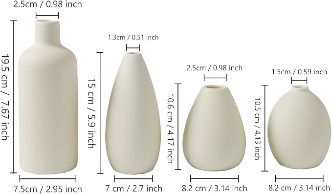 CEMABT Beige Ceramic Vase Set - Image 3