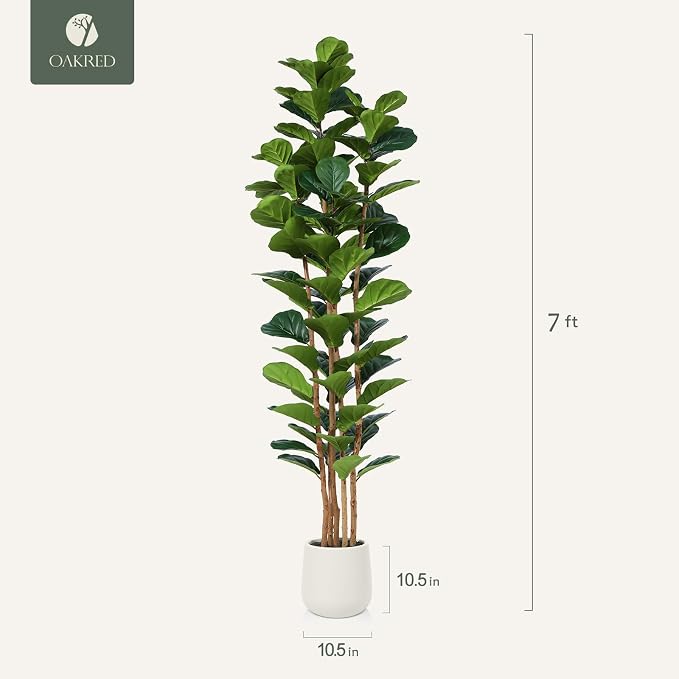 7FT Artificial Fiddle Leaf Fig Tree - Image 6