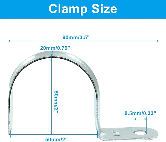 Biaungdo M50 Rigid Pipe Strap, 2 Inch, Zinc Plated Steel, Heavy Duty Conduit - Image 2
