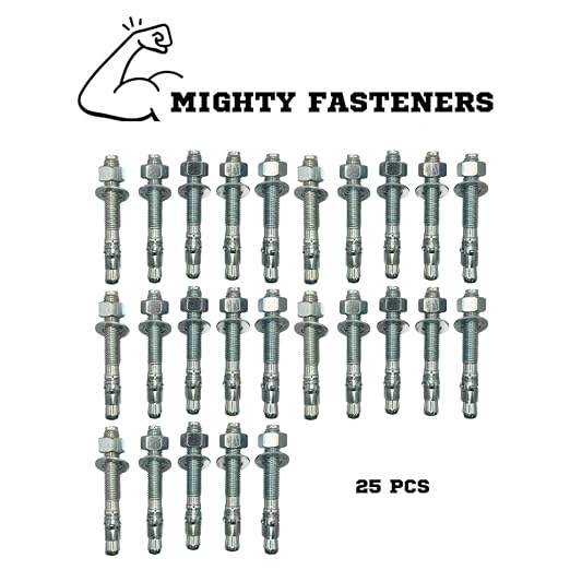 MIGHTY FASTENERS Zinc-Plated Steel Wedge Anchors, 3/4" X 5-1/2" - Image 3