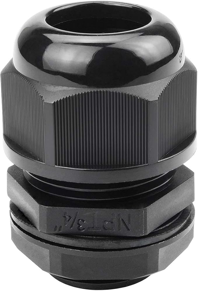 XHF 2 Pcs 3/4" IP68 Strain Relief Nylon Cord Grip NPT Cable Glands Adjustable by XHF