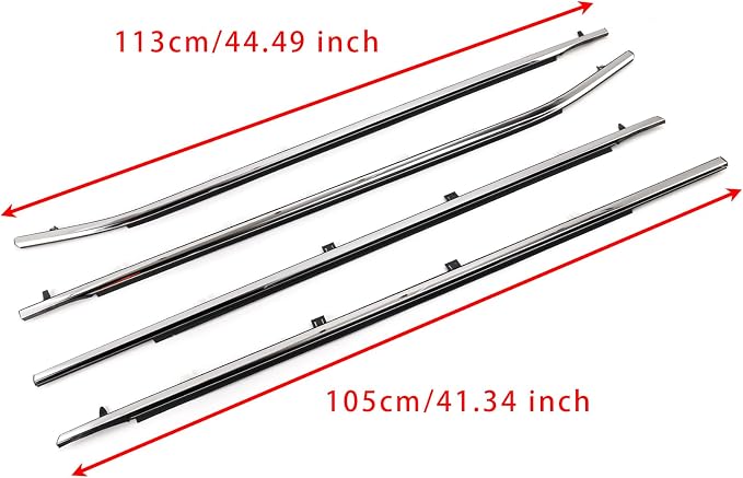 4PCS Door Belt Molding Weatherstrip Seal Kit - Image 3