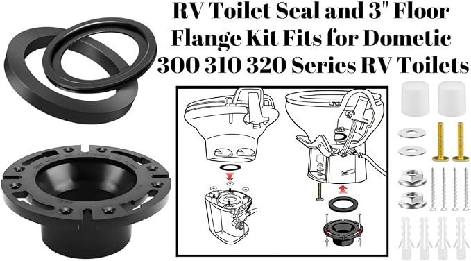 3 in 1 Combo RV Toilet Seal Kit - Image 3