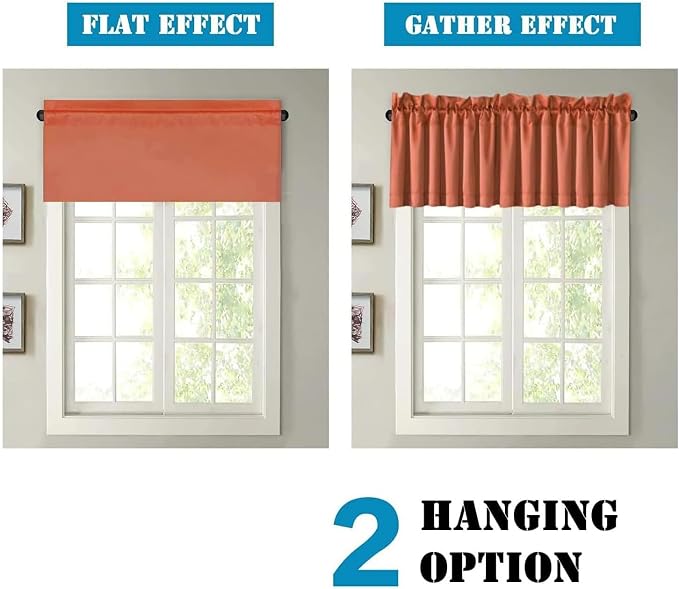 H.VERSAILTEX Blackout Valances for Windows, Kitchen Valance Curtains for Living - Image 6