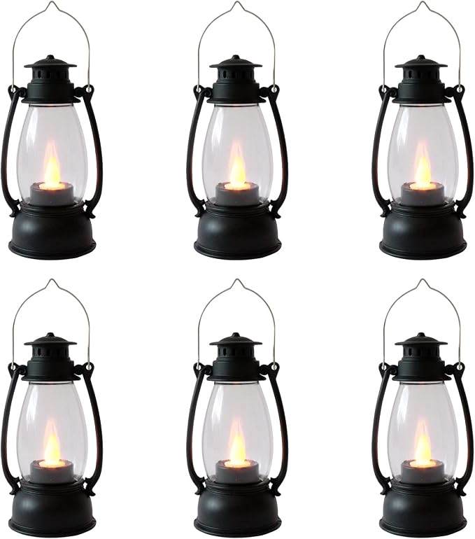 5.1 inch Mini Lanterns 6-Pcs LED Candle Small Lanterns Decorative Indoor by ReperlaSpecialMiniSmallLanternDecoration