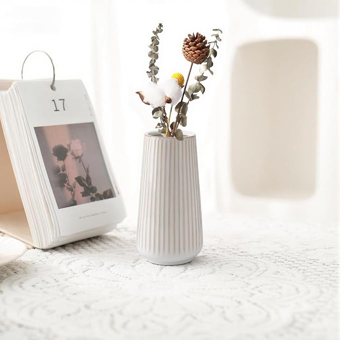 Ceramic Vase, GUKJOB Small Cute Flower Vase - Image 6