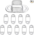 uxcell 10 Pack Square Post Flange Base, Fits 1x1 Square Tube Galvanized Steel by uxcell