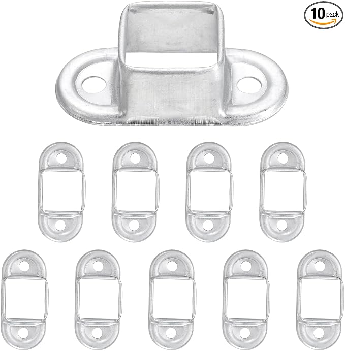 uxcell 10 Pack Square Post Flange Base, Fits 1x1 Square Tube Galvanized Steel by uxcell