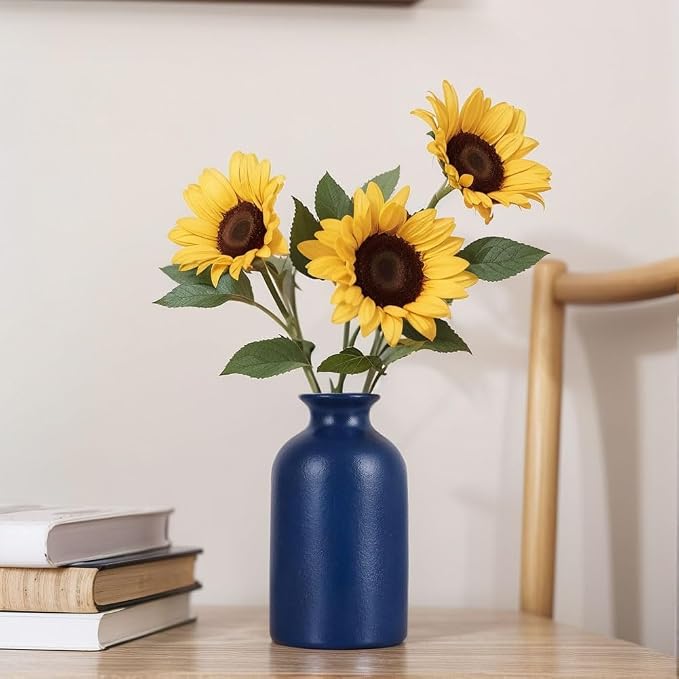 Blue Bud Vases Set of 6 - Image 4