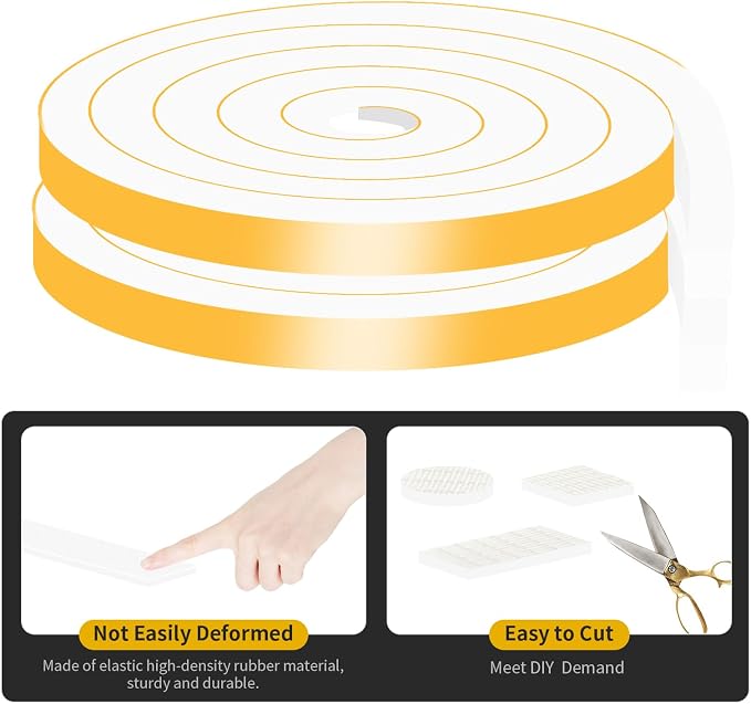 Weather Stripping, High Density CR, Strong Adhesive, 3/4 in x 3/4 in x 13Ft | - Image 4