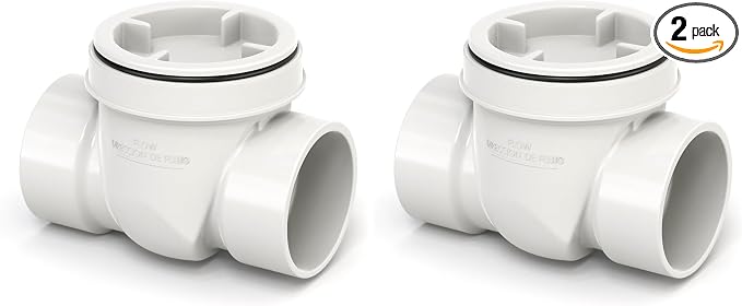 GASHER 3" PVC Backflow Preventer Valve, Sewer Check Back Flow Preventer Drain by GASHER