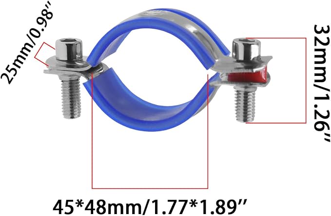 Adjustable Pipe Bracket Clamp, Heavy Duty Split Ring Hanger, TTZEZE SUS304 Wall - Image 2
