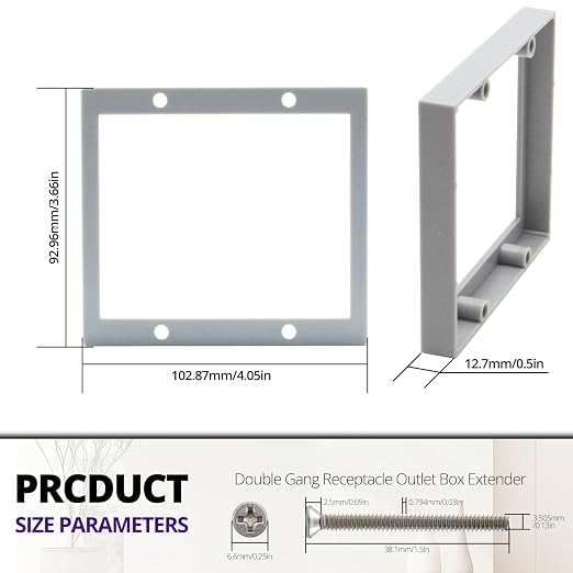 1/2” 2-Gang Receptacle Extender - Image 2