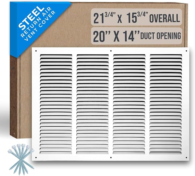 Fits 20x14 Duct Opening | Steel Return Air Grille by Handua | Vent Cover Grill by Handua