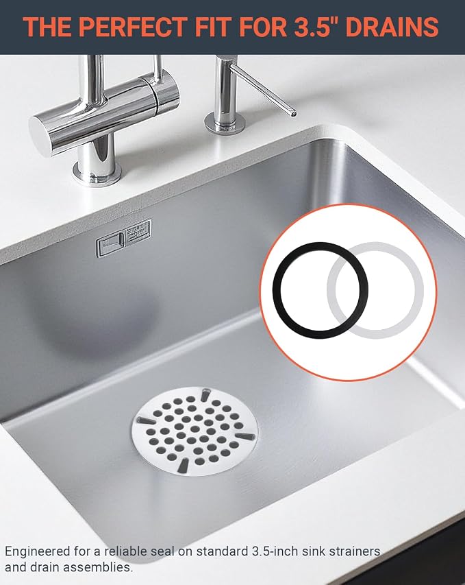 3-1/2" Kitchen Sink Drain Gasket Kit - Image 5
