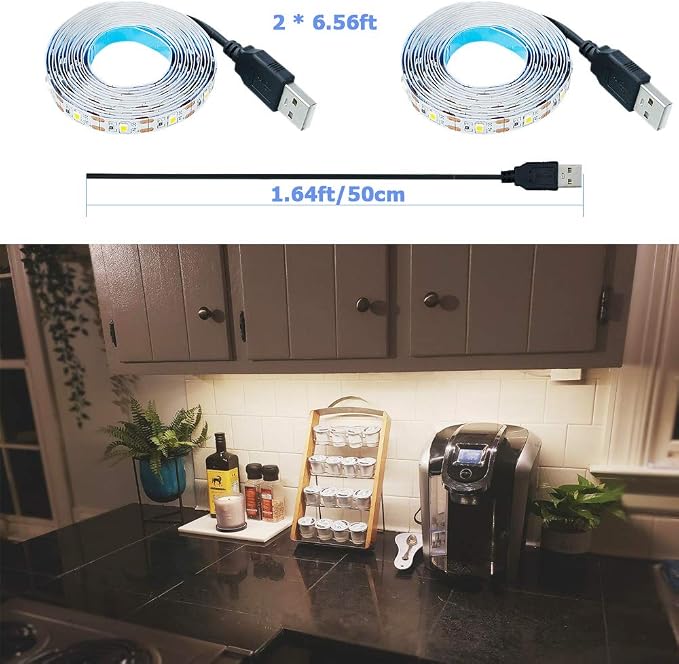 USB LED Strip Light Natural White 4000K 5V 13.12ft/4M | USB Powered 240LEDs - Image 6