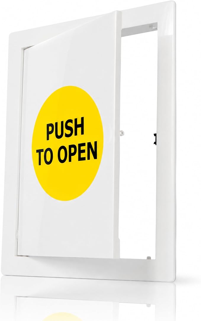 Vent Systems 8" x 10" Push-to-Open ABS Access Door – White Plastic Access Panel by VentSystems