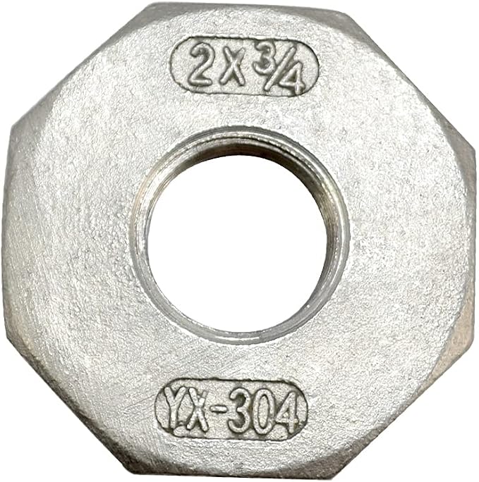 2" Male x 3/4" Female Thread Reducer Bushing Pipe Fitting, Stainless steel SS - Image 3