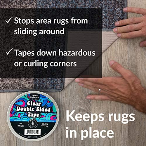 HIPPIE CRAFTER Clear Double Sided Tape, 1 Inch Wide Heavy-Duty Adhesive - Image 5