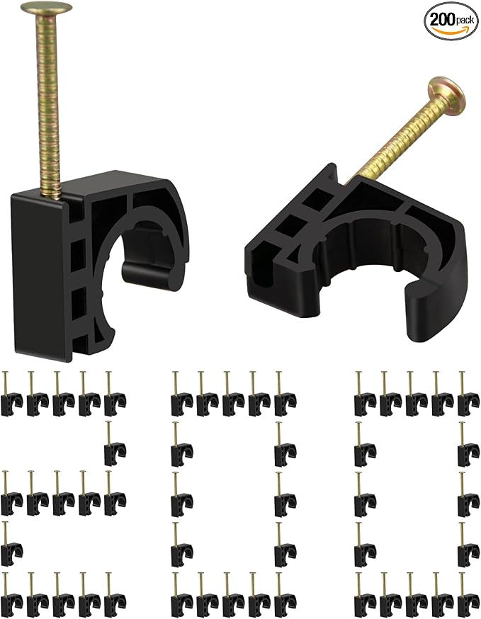 200 Pack 1/2" Half Clamps J-Hook by PXZBLG