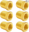 Hooshing 6PCS Brass Reducer Hex Bushing 1/4" NPT Male x 1/8" NPT Female | Heavy by Hooshing