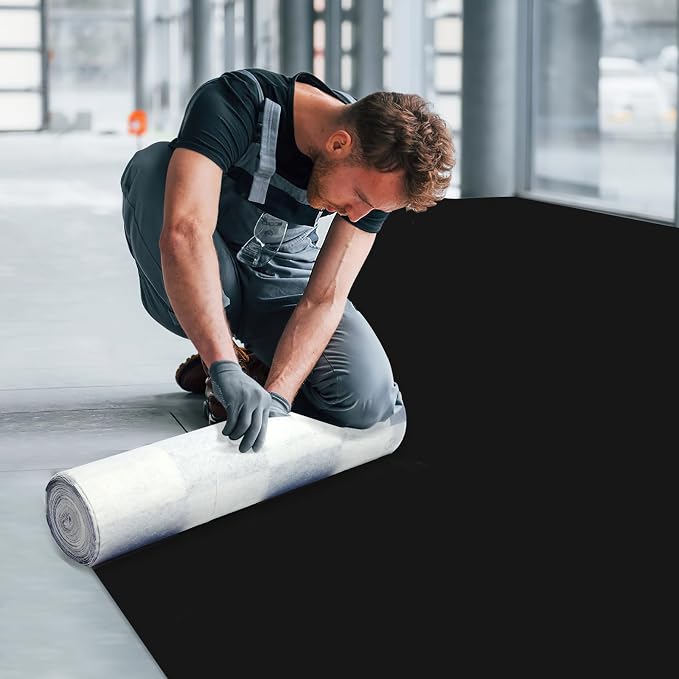 40"x100ft Black Floor Protection Film Anti Slip Paint Proof Reusable Cover - Image 6
