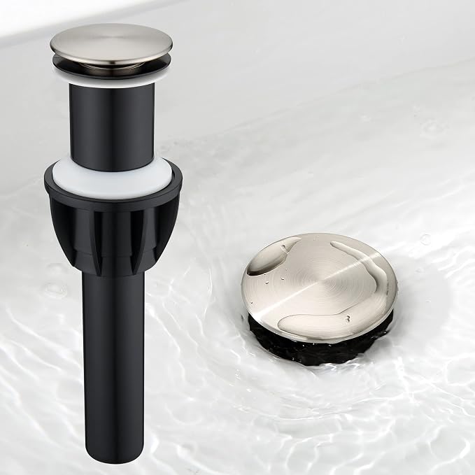 TIORIY Vessel Sink Drain Without Overflow, Plastic Bathroom Pop up Sink Drain by TIORIY