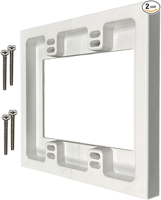 iMBAPrice IMBA-BES2 2-Gang Non-Metallic Shallow Surface Box Extender in White by iMBAPrice