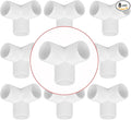 8Pack 1IN 3-Way Elbow PVC Fittings Furniture Grade SCH40 1" Tee 3 Way PVC Pipe by Lswteiz