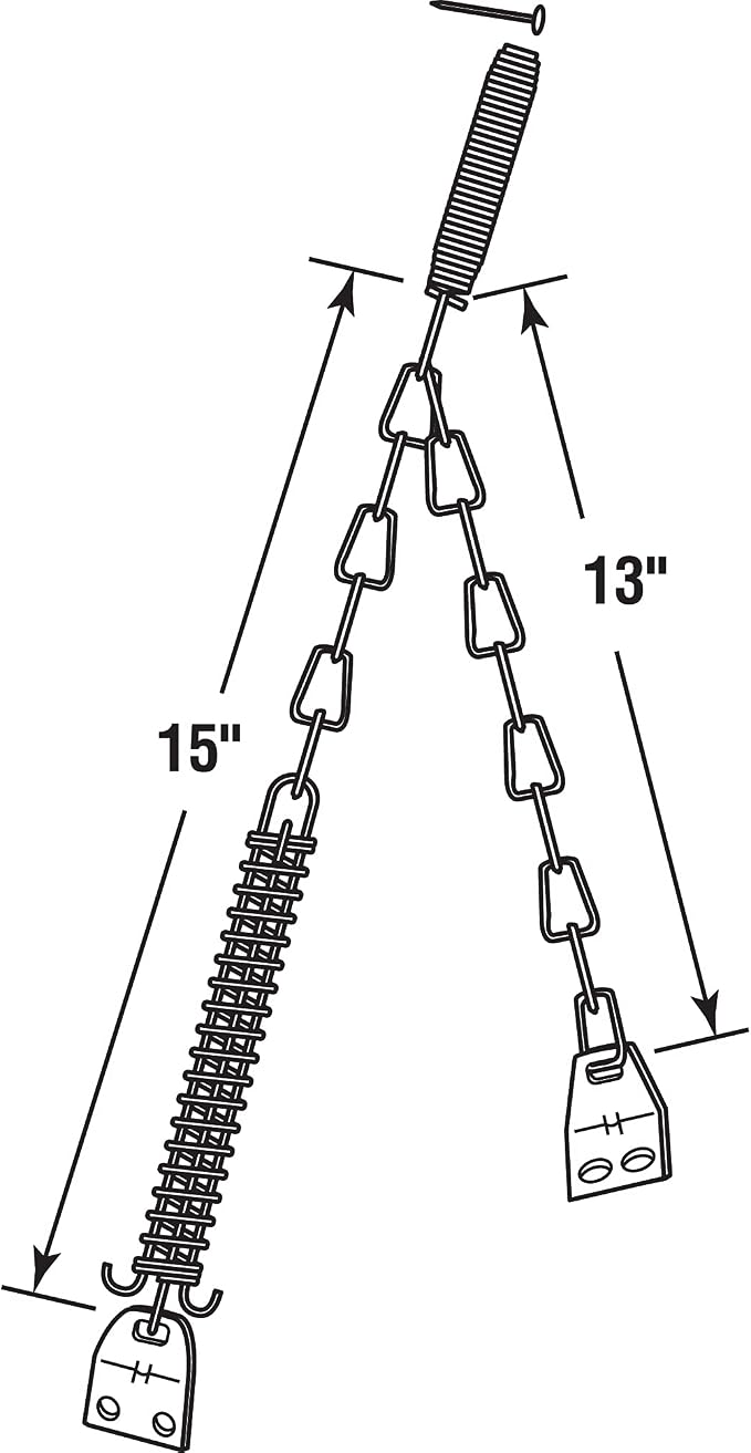 Prime-Line K 5026 Storm Door Protector Chain & Spring, Aluminum Finish - Image 6