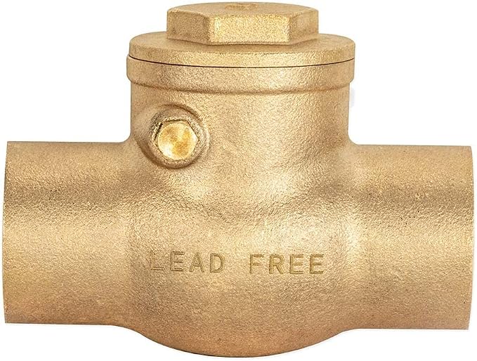 Eastman Brass Swing Check Valve, 1 Inch Copper Sweat, Brass Plumbing Fitting - Image 2