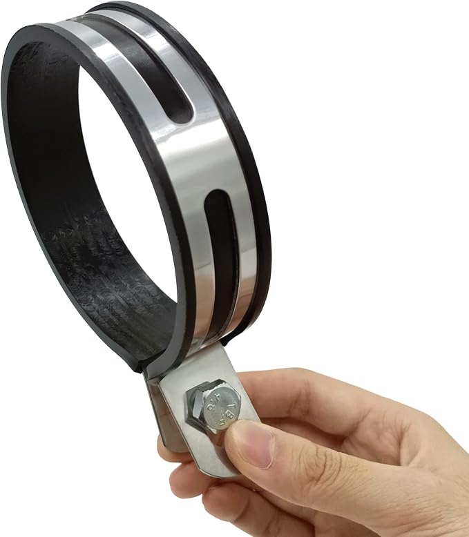 Universal Motorcycle Exhaust Clip Clamp Muffler Pipe Hanger Bracket | Half Round - Image 5
