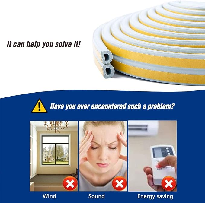 CloudBuyer Door & Window Weather Stripping, Soundproof Insulation Seal Strip - Image 2
